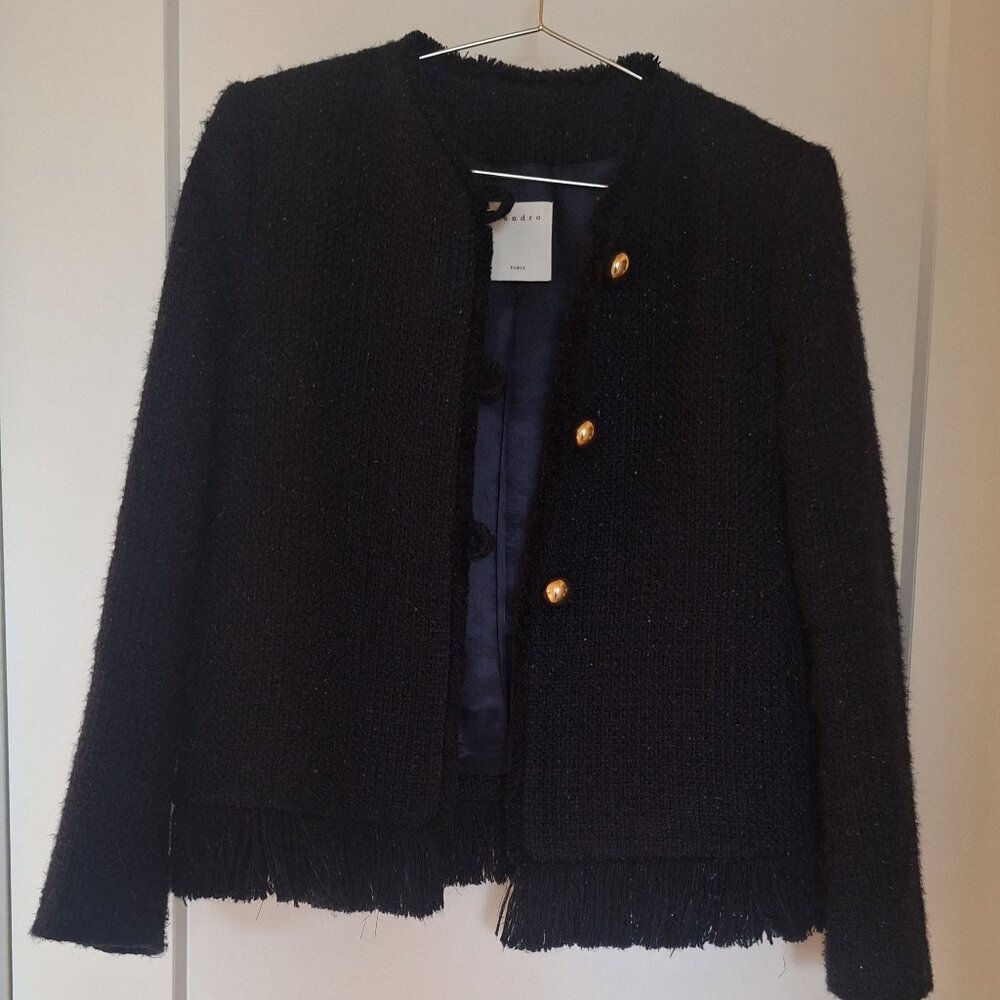 Elegant Black Tweed Jacket